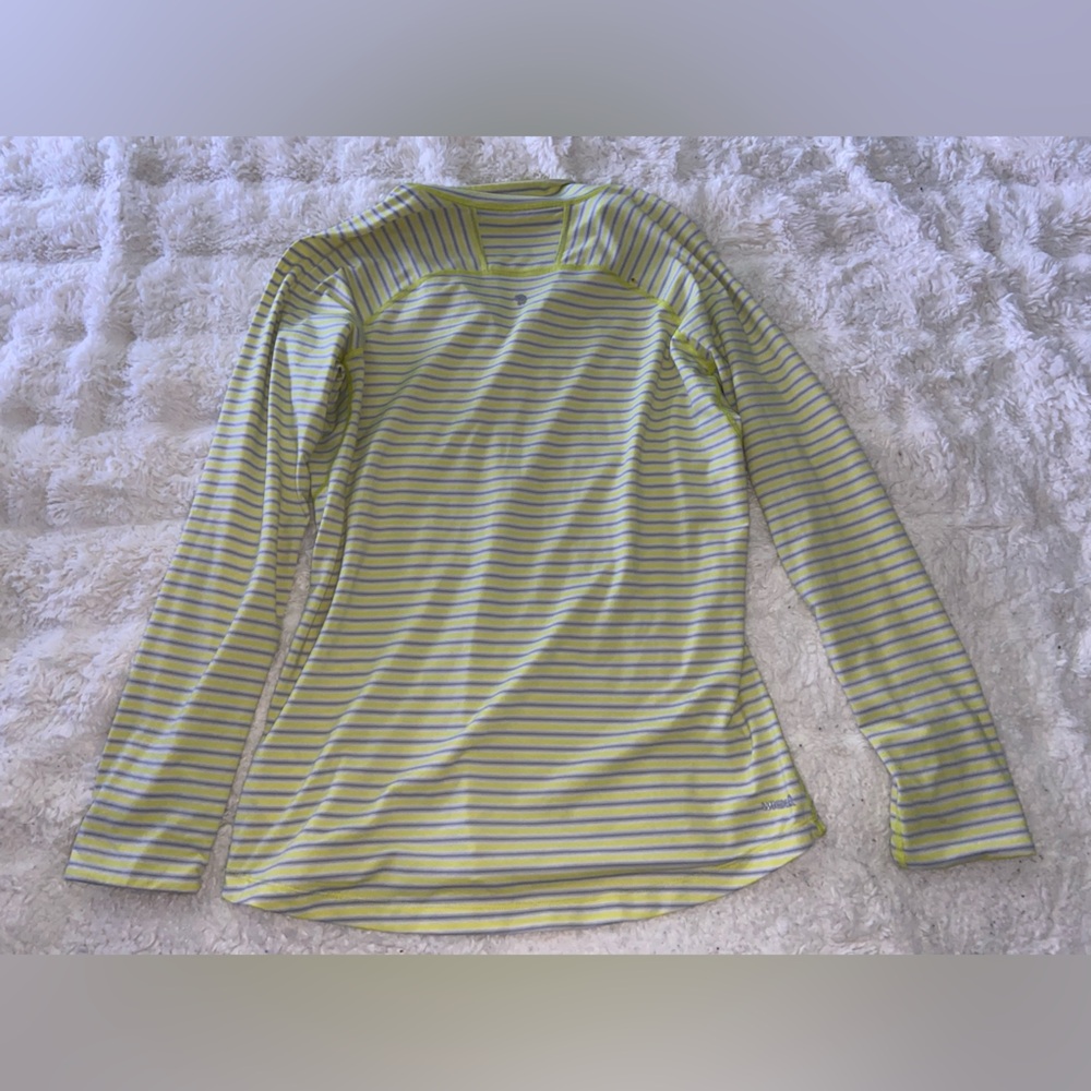 Mountain Hardwear Yellow and Gray Fitted Long Sleeve Polo - Picture 3 of 6